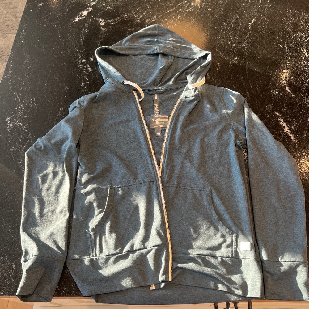 Vuori Heather Green Halo Zip Up Hoodie XS